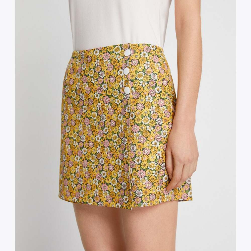 Tory Burch High Rise Printed Performance Golf Skort Ginger Lily Vintage Bouquet